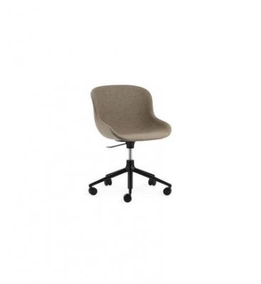 NORMANN COPENHAGEN Fauteuil pivotant Hyg &agrave; roulettes Enti&egrave;rement rembourr&eacute;