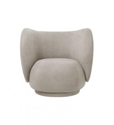 FERM LIVING Fauteuil - RICO Boucl&eacute; L 87 x P 81,5 x H 79 cm, assise H 41 cm Sable