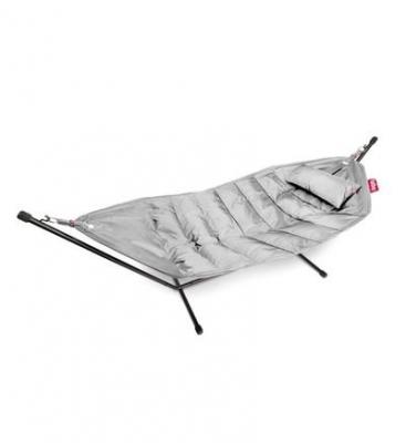FATBOY Hamac Headdemock avec support, coussins et housse de pluie - gris clair