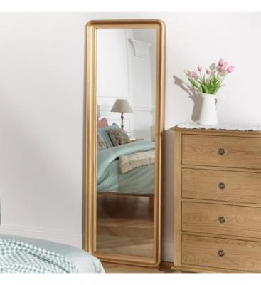 ROBIN DES BOIS Miroir 180x61 cadre en pin bois dor&eacute;