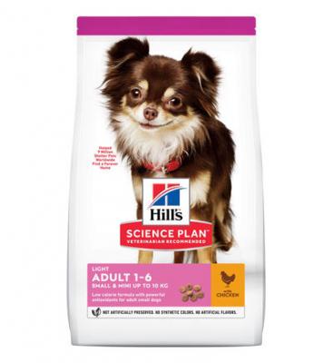HILL&APOS;S Hill's Adult Light Small & Mini au poulet pour chien 2 x 1,5 kg