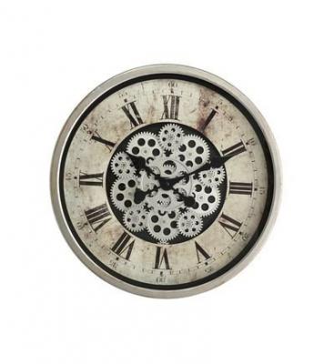 Horloge ronde m&eacute;canisme apparent 46x46x8,5cm