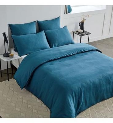 MADURA Housse De Couette Carlina Bleu Vert Et Bourdon Noir - 