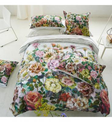 DESIGNERS GUILD Housse de couette imprim&eacute;e GRANDIFLORA en satin de coton multicolore