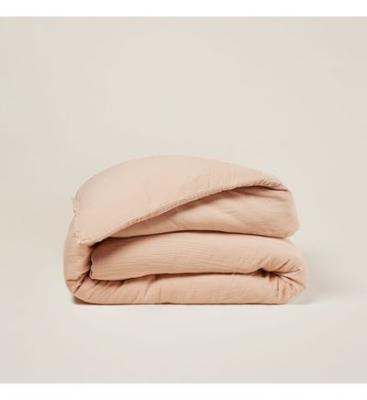 MADURA Housse de couette 260x240 cm  P&ecirc;che ros&eacute; - lou - P&ecirc;che ros&eacute;