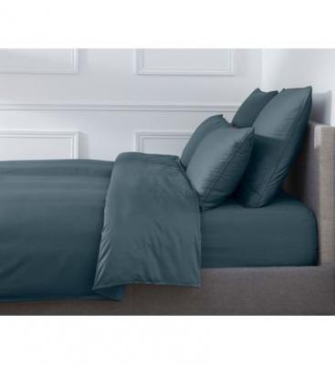 DROUAULT HOUSSE DE COUETTE Pure White Satin Lav&eacute; Midnight blue Finition Black 
