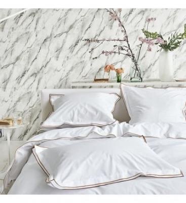 DESIGNERS GUILD Housse de couette en percale de coton Astor Marron et Ocre 200x200 cm 