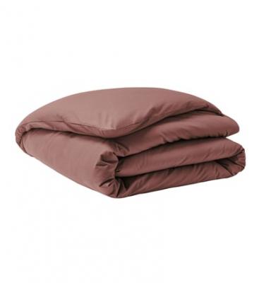 ESSIX Housse de couette en percale de coton Premi&egrave;re Bois de rose 240x220cm 
