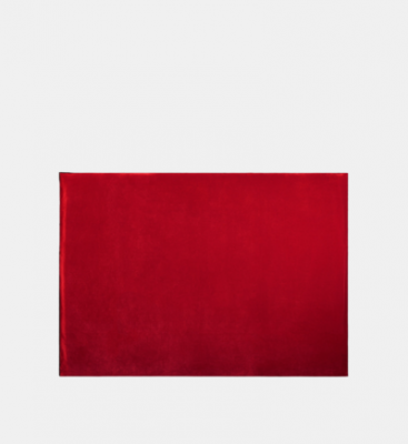 MADURA Housse de t&ecirc;te de lit DARIO rouge op&eacute;ra et bourdon noir - ROUGE