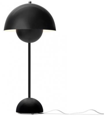 &TRADITION Lampe &agrave; poser noire mate Flowerpot VP3 -