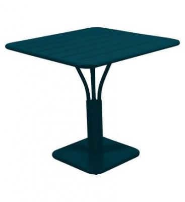 FERMOB  Table LUXEMBOURG avec socle colonne - 21 bleu acapulco