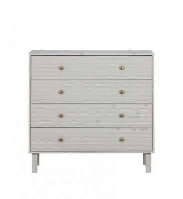 Woood Madu - Commode 4 tiroirs en bois L94cm - Couleur - Gris clair