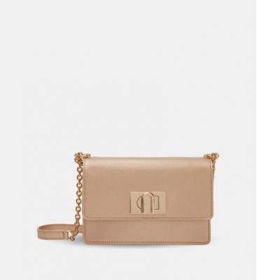 FURLA Mini sac besace 1927 en cuir Rose 