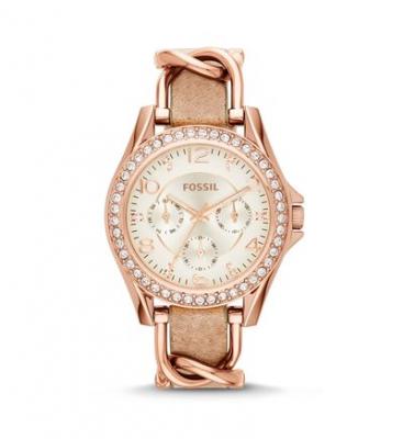 FOSSIL Montre Femme  Riley ES3466 Bracelet en ac&hellip;