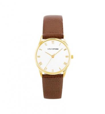 LOUIS PION Montre Femme Victoire Blanc XC2103RW6 Marron 