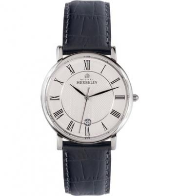 MICHEL HERBELIN  Homme Analogique Montre avec Bracelet en Cuir 12248/08