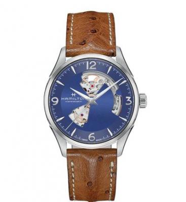 GOALMART Montre Homme Jazzmaster Bleu H32705041 Gris Hamilton