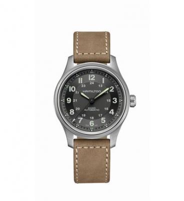 HAMILTON  Khaki Field Cadran Automatique Titane Noir H70545550 Montre Homme 100M