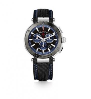 MICHEL HERBELIN Montre Homme Newport Bleu, Noir 37688AG65 Gris 
