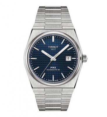TISSOT Montre Homme PRX Bleu T1374071104100 Gris 