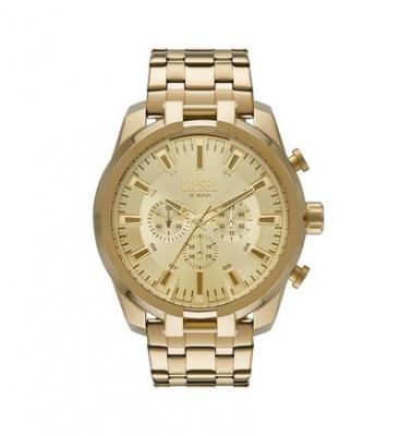 DIESEL  Montre pour Homme - Chronographe Split, Acier Inoxydable Ton Or, Dz4590