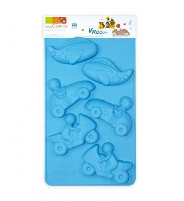 SCRAPCOOKING  3149 Transports Moule Silicone Bleu 33 x 17,5 x 3 cm
