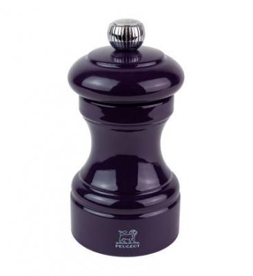 PEUGEOT Moulin &agrave; sel manuel en bois laqu&eacute;, aubergine, 10 cm - 4' bistro