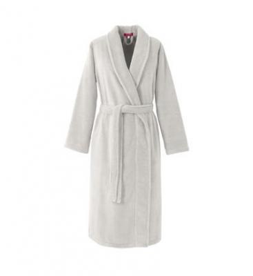 OLIVIER DESFORGES Peignoir en coton gris M