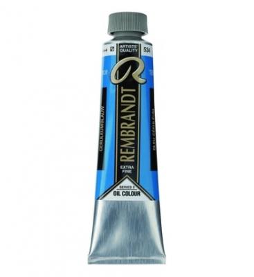  Peinture &agrave; l'huile REMBRANDT extra-fine 40 ml bleu c&eacute;rul&eacute;um n&deg;534