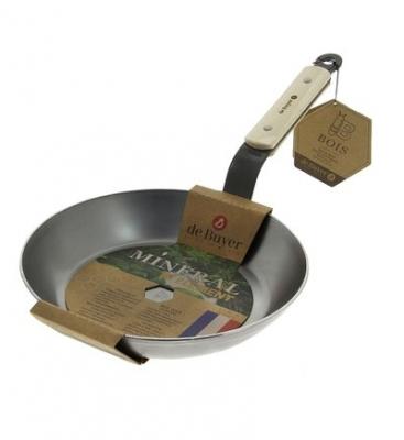 DE BUYER Po&ecirc;le en acier manche en bois 24cm Mineral B 