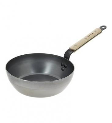 DE BUYER Po&ecirc;le paysanne en acier manche en bois 24cm Mineral B 