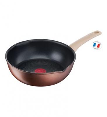 TEFAL Po&ecirc;le profonde aluminium Eco Respect anti-adh&eacute;sif &Oslash;26 cm Marron 
