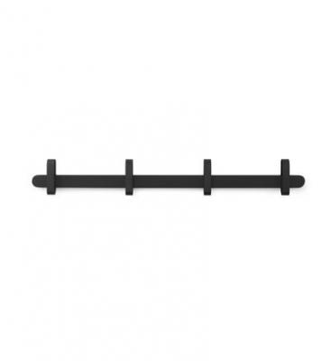 Porte-manteau - Portemanteau HOOP Fr&ecirc;ne, acier L 81,8 x H 10,5 cm Noir