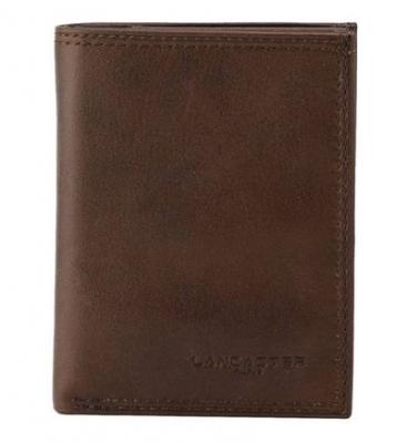 LANCASTER Portefeuille ligne Soft Vintage 3 volets en cuir Marron 