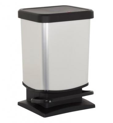 ROTHO LOFT Poubelle cuisine PASO argent 20L