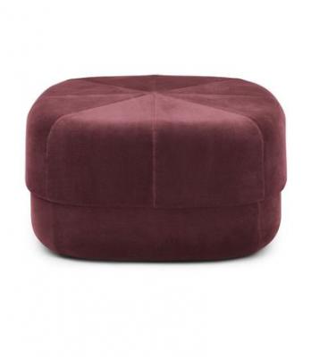 Normann Copenhagen - Circus Pouf grand, velours rouge fonc&eacute;