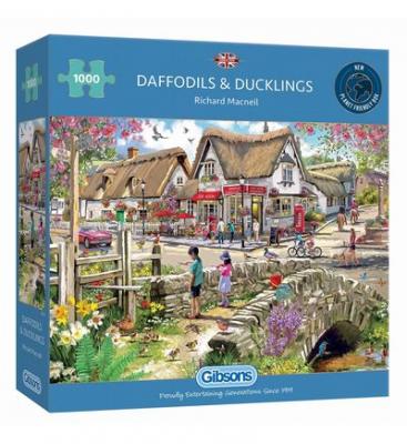  Puzzle 1000 pi&egrave;ces DAFFODILS & DUCKLINGS GIBSONS Carton Multicolore