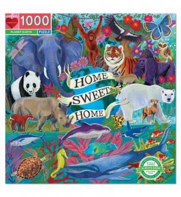 EEBOO Puzzle carton 1000 pi&egrave;ces PLANET EARTH  Multicolore