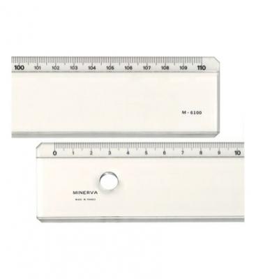 MINERVA   r&egrave;gle plate biseau anti-tache, 1.100 mm noir