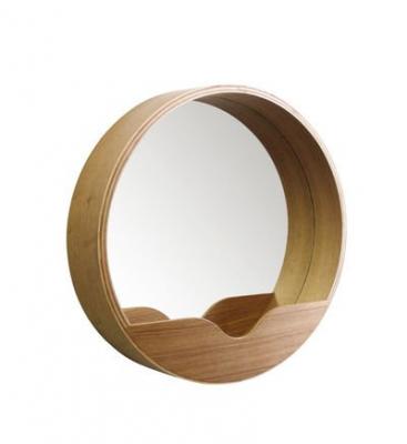 Round Wall - Miroir en bois - Couleur - Bois, Dimensions - Large