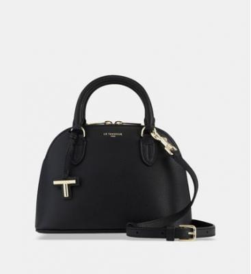 LE TANNEUR Sac besace Gis&egrave;le cuir Noir 