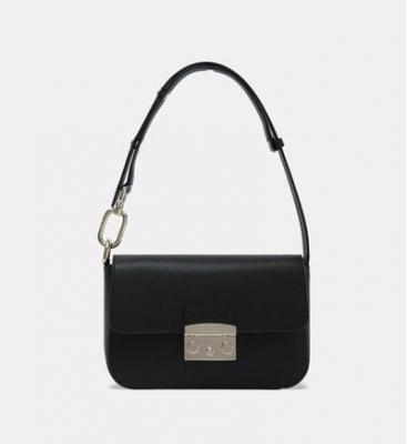FURLA Sac besace Metropolis en cuir Noir 