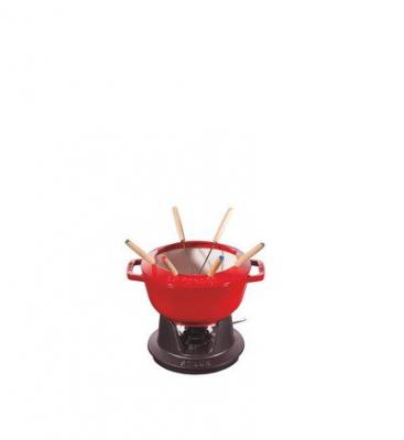 STAUB Service a fondue en fonte 20 cm rouge - 