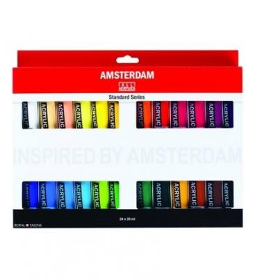 ROYAL TALENS Set peinture acrylique AMSTERDAM Standard Series Intro III 24 x 20 ml