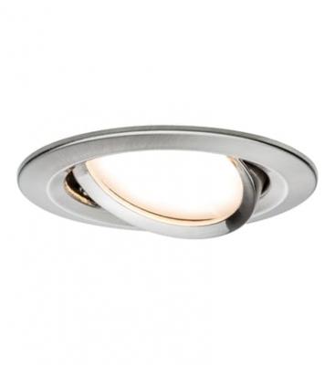 PAULMANN Spot rond encastrable orientable LED Coin Nova acier bross&eacute; 6,5W