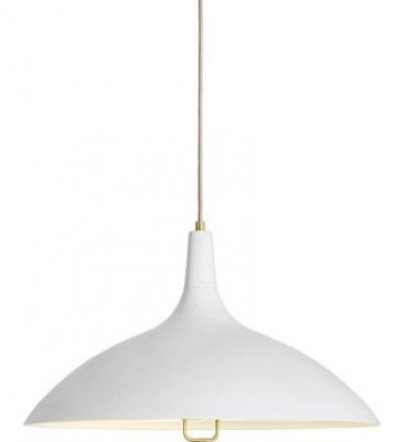 GUBI  - Lampe &agrave; suspension 1965, laiton/blanc