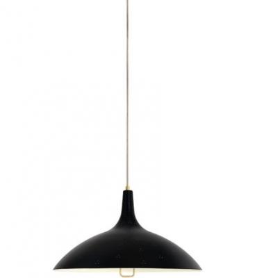 GUBI  Lampe &Agrave; Suspension 1965 (Noir - M&eacute;tal Et Verre)