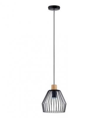 PAULMANN Suspension Cameo IP44 E27 H.110cm &Oslash;22cm  bois noir
