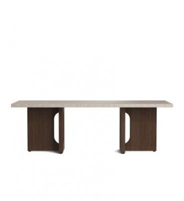 Table basse Androgyne - Pierre Kunis Breccia - Ch&ecirc;ne, teint&eacute; fonc&eacute;