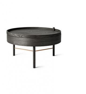 MENU - Table d'appoint Turning Table, fr&ecirc;ne noir